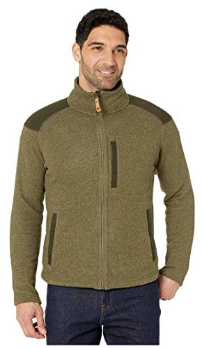 Fjällräven Herren Sweatshirt Buck Fleece M, Laurel Green-Deep Forest, XXXL, 81328, 3XL