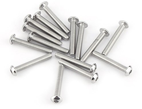 300 Stücke M3 Linsenkopfschrauben Set, Feingewinde Schrauben mit Muttern, Edelstahl Sechskantschrauben Sortiment Kit