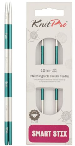 KnitPro Smartstix Interchangeable Circular Needles 4 (10cm) | 3.25mm
