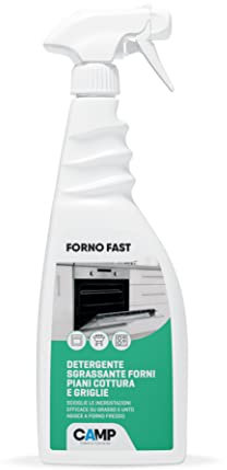 Camp HORNO FAST, Detergente Limpiador Spray Desengrasante,Descarbonizante, Específico para Horno, Parrilla, Barbacoa y todos los Sistemas de Cocción, 750ml