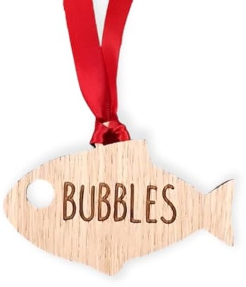 Personalised Animal Bauble - Fish: Wooden Christmas Tree Decoration Bauble