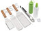 Set de spatules en Acier Inoxydable et métal – Grattoir à Barbecue, spatule à Plat, spatule à crêpes, spatule à Hamburger – Ustensile en métal idéal pour Barbecue, Dessus Plat, Barbecue en Fonte