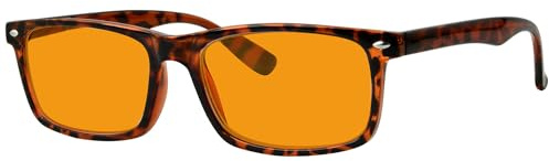 Eyekepper Nighttime Blue Light Blocking Reading Glasses Men Women with Orange Tinted Filter Lens - Digital Screen Glare Ray Computer Glasses - Tortoise +2.50