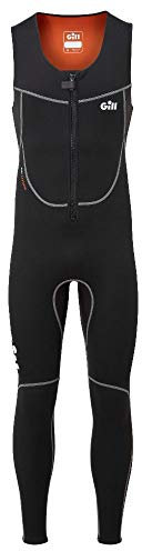 Gill Dynamischer Langer John ärmelloser 3-mm-Neopren-Neoprenanzug mit 4-Wege-Stretch-Wärmeschutz für alle Wassersportarten, Paddleboard, Kajakfahren, Segeln, Schwimmen, Surfen für Herren (schwarz, L)