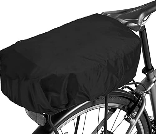 JSHAHA Regenhülle für Regenüberzug Rahrradkorb Fahrradtasche Gepäckträger 5L- 20L wasserdichte Schwarz