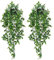 Whonline Lot de 2 Plantes artificielles à Suspendre, Plantes artificielles en Pot pour intérieur et extérieur, décoration d'étagère de Bureau, de Salon