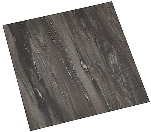 vidaXL 20x PVC Fliesen Selbstklebend Vinyl-Fliesen Bodenbelag Vinylboden Laminat Dielen Fußboden Laminatboden Fliese Bodenfliesen 1,86m² Dunkelgrau