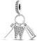 Feitery Christmas Familie Charms Armband Bead Charm für Damen Weihnachtszeit (Silberzähne)