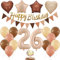 Luftballon 26. Geburtstagsdeko, Retro Ballon Geburtstagsdeko Frau 26 Jahr, Retro 26 Geburtstag Party Dekorationen, Zahl 26. Frau, Ballon 26. Geburtstag Mann