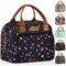 HOMESPON Isolierte Lunchtasche für Frauen Männer Arbeit Erwachsene Kühltasche Lunchbox Behälter (Bunte Punkte)