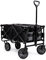 Black+Decker Bollerwagen BDCWBK01 (faltbar Handwagen, inkl. großes Klettverschlussfach & 2X kleine Außentasche, Vollgummi-Reifen, mit Feststellbremse, Verstellbarer Handgriff, bis 80 kg Tragkraft)