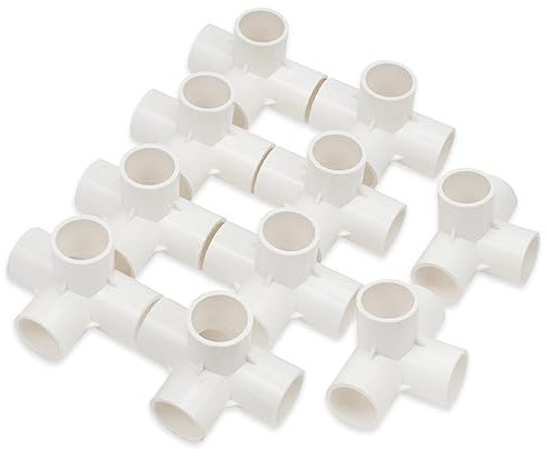 Bwintech 10 pezzi 32 mm (1) 4 vie Cubic Tee Slip Connector PVC-U raccordo raccordo gomito connettore giardino tubo acqua collegamento