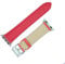 &Diamonds Saffiano Leather Apple Watch Strap 38mm, 40mm, 41mm, 42mm, 44mm, 45mm and 49mm for Men & Women, Genuine Leather Replacement Strap for iWatch Series 6, 7, 8, and 9 (Lipstick Pink)