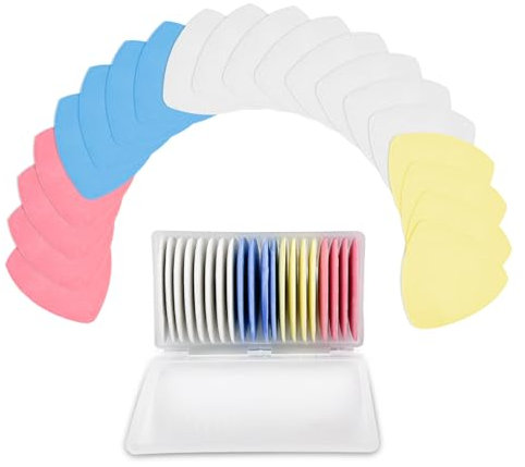 Lectorias 20 Pezzi gesso da sarta, gesso sarta, Triangolo gessetti per sartoria, Completi di Box in Plastica, accessori per cucito, fabbricazione, marcatura su stoffa fai-da-te (4 colori)