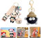 Porte clef pompon,Porte-clés Ourson Kawaii pour femmes,porte clef voiture femme,Porte-clés Ourson Pom Pom bling bling,Lot Porte Clé,Portefeuille Girly pour sac à dos,Cadeau de Noël pour dames (E)