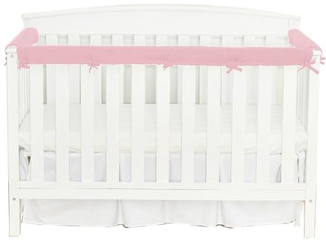 3 Stück Baby Bettkantenschutz Kinderbett Kantenschutz Gitterbett Umrandung Stoßschutz Kopfschutz Babybett Kinderschutz Gitterbettschutz Bettrahmen Schutz für Kinder Kleinkind Kauen Kratzen Rosa