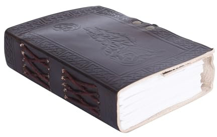 OVERDOSE Wolf Design Miniature Diary - Handcrafted Journal For Students, College, Office Notebook, Sketchbook for Men And Women - Journal Size 5 x 3.5 inches | 13 x 9 cm