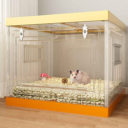 NEZIH Hamster -Käfig Großes Glas, Chinchilla -Häuser, Hoch Transparentes Pp -Material Für Eichhörnchen/Eidechse/Schildkröte/Rutin -Huhn/A-Single Layer