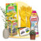KITCHEN OVEN CLEANER BUNDLE (DELUXE) | Elbow Grease Oven Cleaning Kit 500ml, Cream Cleaner Pink 540g, Microfibre Cloth 1Pk, Handgrip Scourer 4Pk & Gloves (M) 1Pk