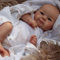 Lonian 19-Zoll-Reborn-Babypuppen, lebensechte Neugeborene mit gewichtigem Körper, Neugeborenes Kleinkind, Kinder ab 3 Jahren (Blaue Augen)