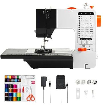 STMKB Computergesteuerte Nähmaschine, Zwei-Gang-Stickmaschine Für Den Heimgebrauch Mit 38 Integrierten Stichen Und Nähpedal, Geeignet Für Kleine Bis Mittlere Nähprojekte Und Reparaturen.