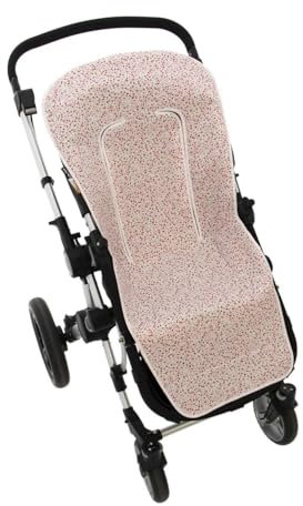 Funda de Verano para Silla Paseo Universal Rosy Fuentes- Colchoneta para Carrito Bebé- Transpirable-Compatible con Bugaboo, jané, Concord, Baby Jogger, Bebecar…-Rojo