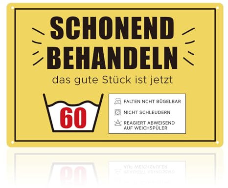 Sugeru®Metallschild zum 60 Geburtstag Mann - 30 x 20 cm Schild - Geschenk 60 Geburtstag Mann - 60 Geburtstag Mann Deko - 60 Geburtstag Deko - Geschenk - Partydekorationen (60 Jahre)