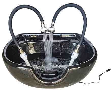 Head Spa Équipement de Spa de Tête Japonais Portable pour Évier, Expérience de Spa de Douche en Cascade pour Baignoire, Tête de Pulvérisation de Bol de Shampoing de Salon, Pomme de Douche(Double head)