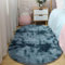 AIMECO Skandinavischer Teppich lang oval Waschbarer Teppich Memory Foam Wohnzimmerteppich Schlafzimmerteppich Kinderteppich 100x160 cm,Tie-Dyed dunkelblau