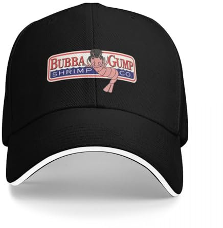 URYRYUI Baseballkappe Mit gedruckten Mustern Niedlich Bubba Gump Garnelen Custom Frauen Männer Forrest Gump High-end Männlich Strand Papa Hüte Schirmmütze Modeaccessoires