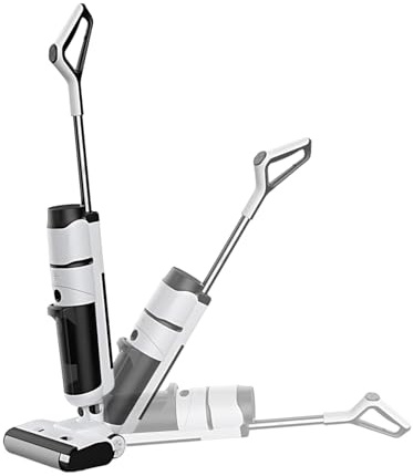 Lissontine Staubsauger Für Harte Böden, Akku Staubsauger Mop, All-in-One Bodenreiniger, Wischmop Für Parkett, Selbstreinigender Wischmop, Edge Cleaning Dry+Tilt180°