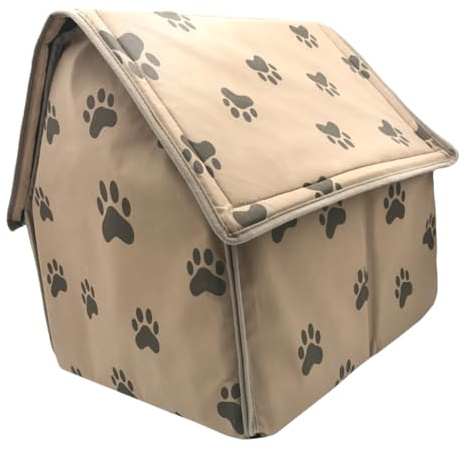 DOITOOL Haustierbett mit Kissen für Hunde und Haustiere Faltbares Coffee