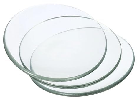 Laboratory Watch Glass Beaker Cover Smooth Edges Chamfered Arc Laboratory Glassware Evaporating Dish Diameter 50-150mm(70mm 3Pcs)