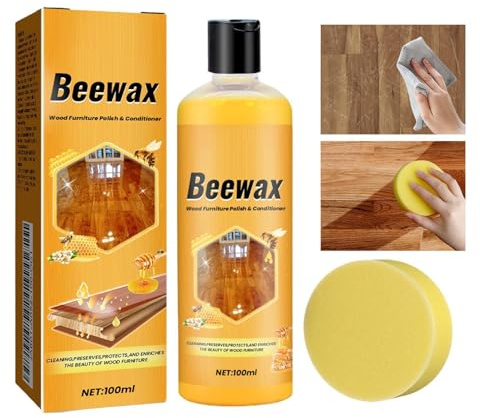 Holzreiniger 100 ML Zur Natürlichen Glanz-Wiederherstellung | Holzbodenreinigungsmittel Für Schneidebrett, Schrank, Schreibtisch, Tischplatte, Boden, Laminat, Haushalt, Arbeitsplatte
