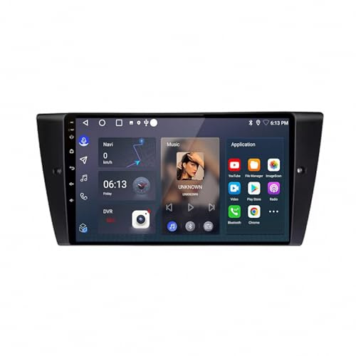 Car Stereo for BMW 3 Series E90 E91 E92 E93 2006-2012 with Bluetooth, Fm, Aux, Map Navigation, Voice Assistant Siri/Aux/Airplay/Fm/Radio Car Audio Receivers, 8 Core 8G+256G