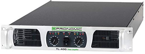 Pronomic TL-400 Endstufe - Stereo-Leistungsverstärker mit 2x 1000 Watt an 2 Ohm - Lüfter Temperaturgeregelt - Parallel, Stereo und Bridge Mode mit Schutzschaltungen - Ausgangs Schaltungstype Class AB