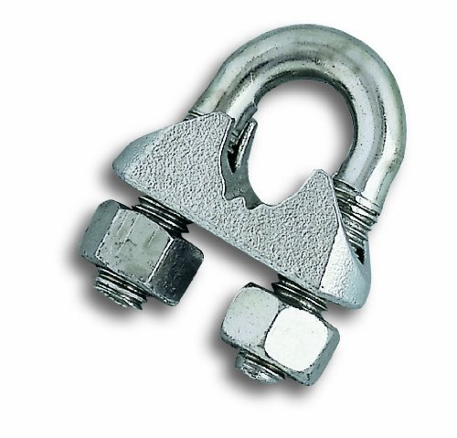 Chapuis VSC6, Serre étrier, Acier zingué Semelle Fonte, Diam. 14 mm, Fixation De 2, Permet De Serrer Diamètres Importants, Blocage Efficace du Câble, Sécurité Accrue, Gris
