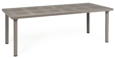 Gartentisch Libeccio ausziehbar Kunststoff grau-braun 160/220x100cm
