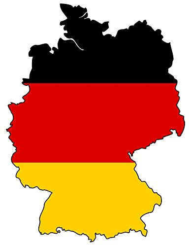 Samunshi® Deutschland Aufkleber Autosticker BRD - 7,5x10cm
