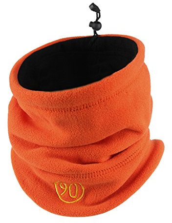 KUYOU Multifunktionstuch Winter Mütze Unisex Nackenwärmer Fleece Snood (Orange)