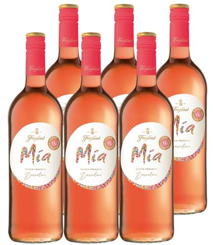 Freixenet Mia Rosado Roséwein halbtrocken (6 x 1 l) – Spanischer Sommerwein mit Aromen von Erdbeere & Himbeere – Fruchtig-frisch & lebendig – Ideal als Aperitif oder auf Eis serviert