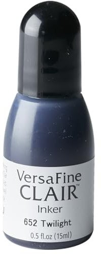 Tsukineko RF-000-652 VrsFn Clair Inker Twilight Refill Nachfülltinte-15 ml-Mehrere Farben, Zubehör Reinker für VersaFine Stempelkissen, 15ml