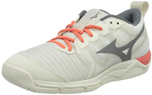 Mizuno Damen Supersonic 2 Volleyball-Schuh, SnowWhite/QShade/FusionC, 40.5 EU