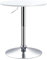 HOMCOM Mesa de Bar Regulable en Altura con Base Redonda y Antideslizante para Cocina Comedor Ø60x69-93 cm Blanco
