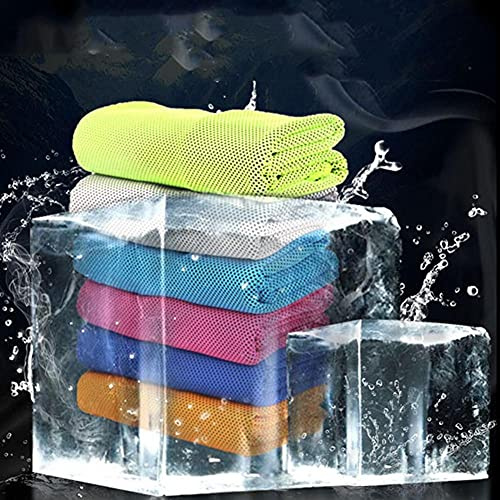 TOSSPER 6 Stücke Ice Tuch Bleiben Kühle Mikrofaser Eiskühlung Decke Für Sport Fitnessstudio Schwimmen Yoga Fußball Laufen Reise Camping