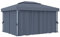(Blitzlieferung) Gartenpavillon Partyzelt Gartenzelt Festzelt Doppeldach, Draussen Partyzelt Gartenpavillon Event Shelter Strandüberdachung Festzelt, Pavillon mit Vorhang 4x3 m Anthrazit Aluminium