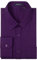 HISDERN Camisa para Hombre Camisas Formal Manga Larga Camisa de Vestir Algodón Regular Fit Casual Camisas Púrpura XXL