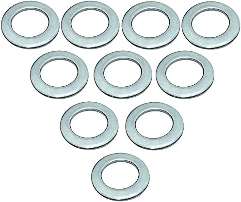 AERZETIX - C49140 - Satz von 10 Unterlegscheiben flach breiter - beilagscheiben - M22 Ø38mm H 3mm - aus verzinktem stahl - DIN 125 - für holzkonstruktionen
