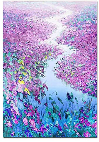 tymhrs Acrylbild,Blumen Ölgemälde Auf Leinwand Handgemalte Abstrakte Dicke Strukturierte Sonnen