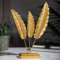 Bamyum 3er-Set Feder Skulptur Modern Deko für Wohnzimmer, Schlafzimmer, Tischdeko, Schreibtisch, Regal, Bücherregal, Esstisch - Statue Golden Aesthetic Figuren
